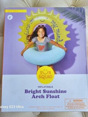 New! Bright Sunshine Arch Float Sun Squad Target Kids Floatie Pool NWT